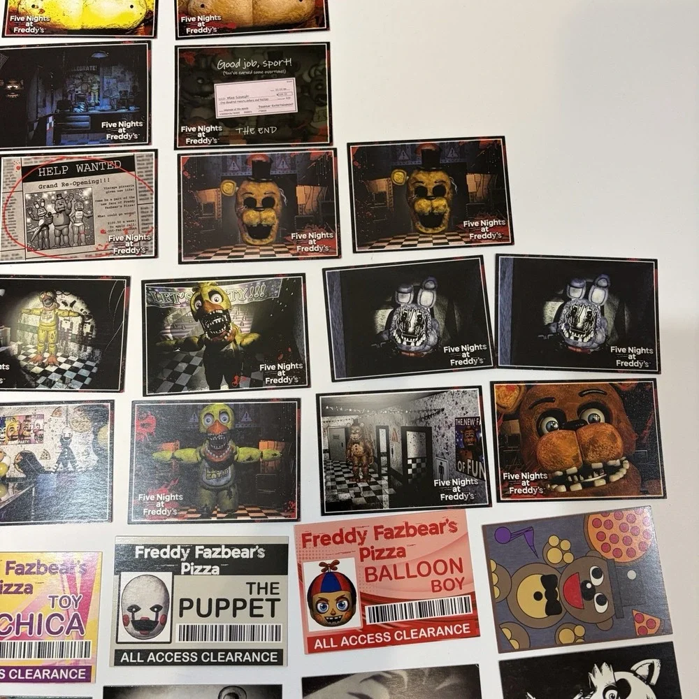 Five Nights at Freddy's 2016 Scott Cawthon Card Lot-Fazbear,Bonnie,Chica,Foxy